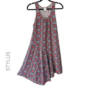 STYLUS | NWOT | SLEEVELESS ASYMMETRICAL RACER BACK TANK DRESS | SIZE: SMALL/TALL